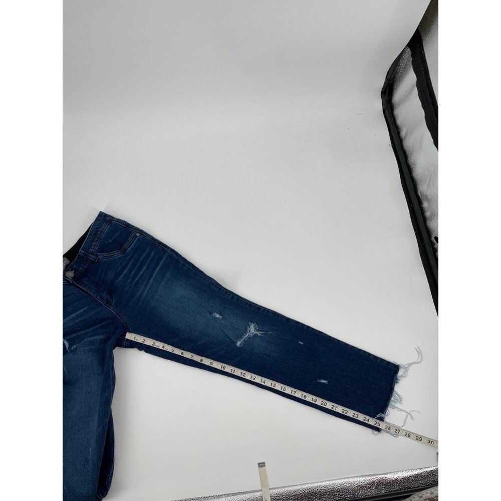 Democracy Womens Size 8 Distressed Jeans Ab Technology Slim Straight Stretch - Picture 9 of 9